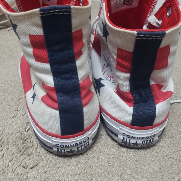 Converse Patriotic Red and White High-Tops - Picture 6 of 7
